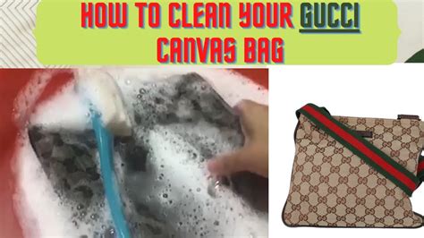 how to clean gucci laminated canvass bag|gucci canvas bag maintenance.